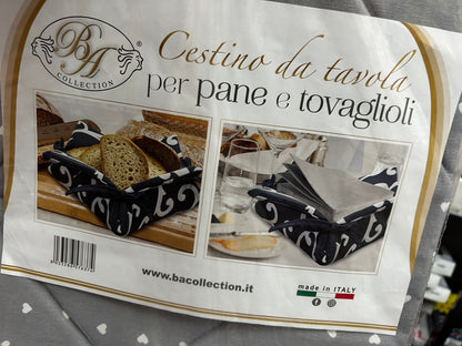 Cestino Grigio per Pane e Tovaglioli